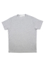 SBU 01652 Camiseta de algodón gris melange de cuello redondo y bolsillo de parche 06