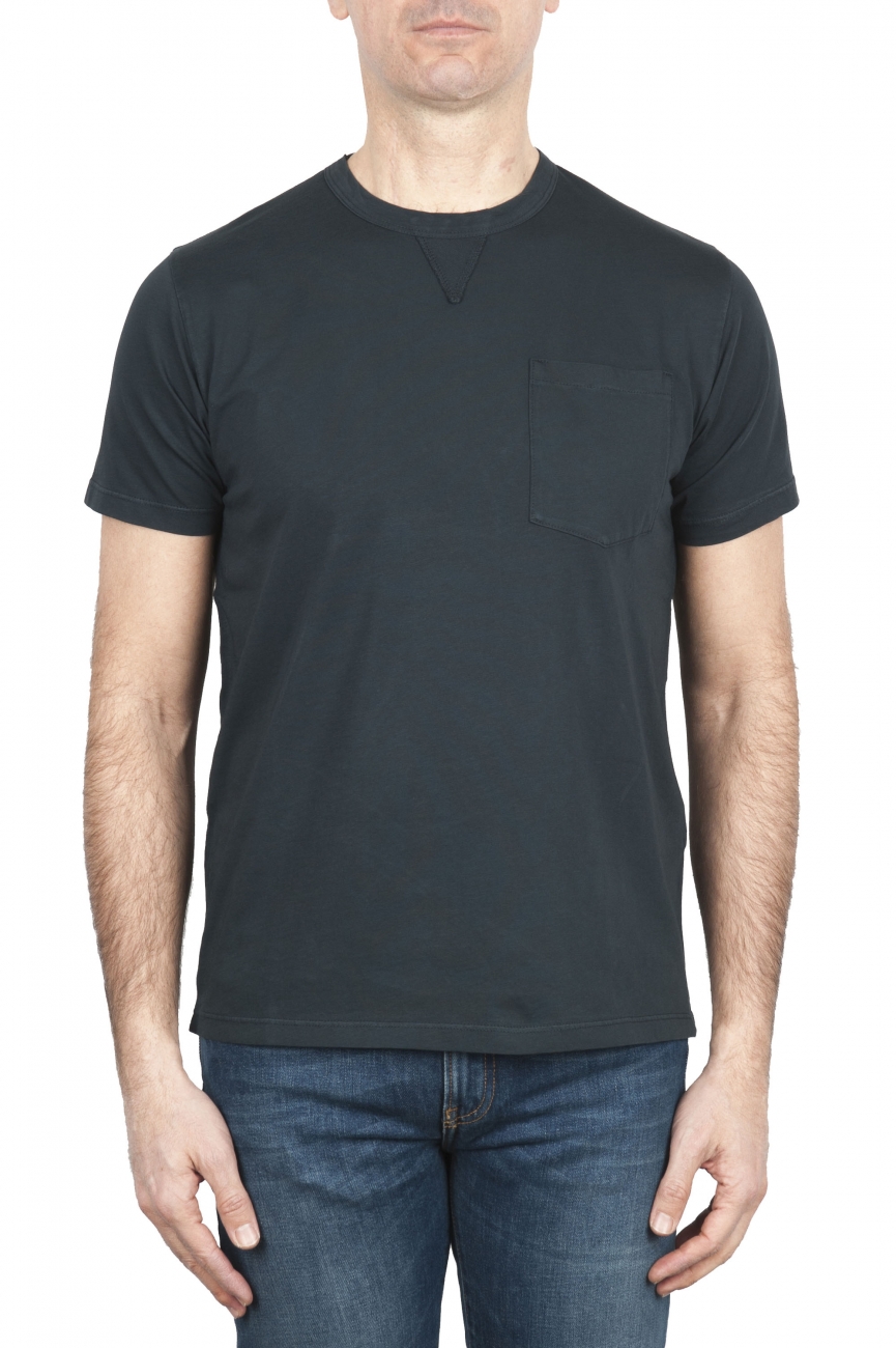SBU 01653 Round neck patch pocket cotton t-shirt anthracite 01