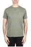 SBU 01654 Tee-shirt en coton à col rond et poche plaquée vert 01