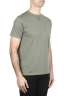 SBU 01654 Camiseta de algodón verde de cuello redondo y bolsillo de parche 02