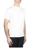 SBU 01655 Camiseta de algodón blanca de cuello redondo y bolsillo de parche 02