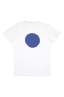 SBU 01167 Shirt classique bleu et blanche col rond manches courtes en coton graphique imprimé 06