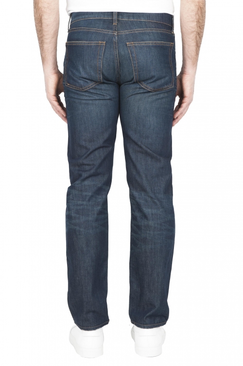 SBU 01448 Denim bleu jeans délavé en coton biologique 01