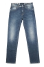 SBU 01452 Teint pur indigo délavé à la pierre coton stretch jeans bleu 06