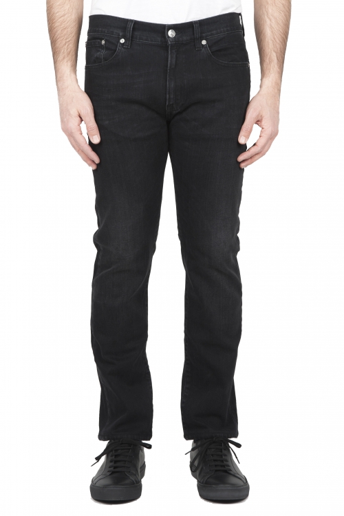 SBU 01455 Jeans en coton stretch noir délavé à l'encre naturelle 01