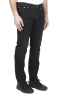 SBU 01455 Natural ink dyed stone washed black stretch cotton jeans 02