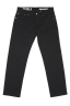 SBU 01668 Pantalones vaqueros de algodón denim elástico negro overdyed prelavado 06