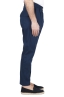SBU 01671 Pantalón japonés de dos pinzas en algodón azul 03