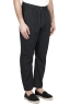 SBU 01674 Pantalón japonés de dos pinzas en algodón negro 02