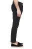 SBU 01676 Pantalon en coton noir classique avec pinces et poignets 03