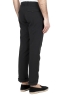 SBU 01676 Pantalon en coton noir classique avec pinces et poignets 04