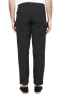SBU 01676 Pantalon en coton noir classique avec pinces et poignets 05