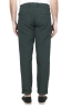 SBU 01677 Pantaloni classico in cotone con pinces e risvolto verde 05