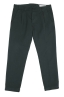 SBU 01677 Pantaloni classico in cotone con pinces e risvolto verde 06