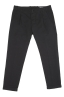SBU 01678 Pantalon en coton gris classique avec pinces et poignets 06