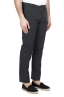 SBU 01681 Pantalon chino classique en coton stretch noir 02