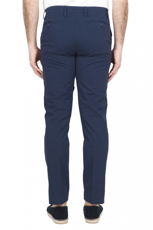 SBU 01684 Pantalon chino classique en coton stretch bleu marine 01