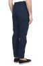 SBU 01686 Pantalón japonés de dos pinzas en algodón azul marino 04