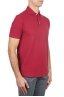 SBU 01690 Classic short sleeve red cotton crepe polo shirt 02
