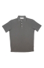 SBU 01691 Classic short sleeve grey cotton crepe polo shirt 06