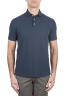SBU 01692 Classic short sleeve navy blue cotton crepe polo shirt 01