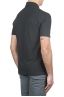 SBU 01693 Classic short sleeve black cotton crepe polo shirt 04
