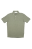 SBU 01694 Classic short sleeve green cotton crepe polo shirt 06