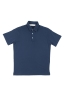 SBU 01698 Polo classique en jersey de coton bleu marine à manches courtes 05
