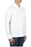 SBU 01714 Classic long sleeve white cotton crepe polo shirt 02