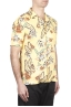 SBU 01716 Camisa hawaiana estampada de algodón amarillo 02