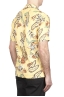 SBU 01716 Camisa hawaiana estampada de algodón amarillo 04