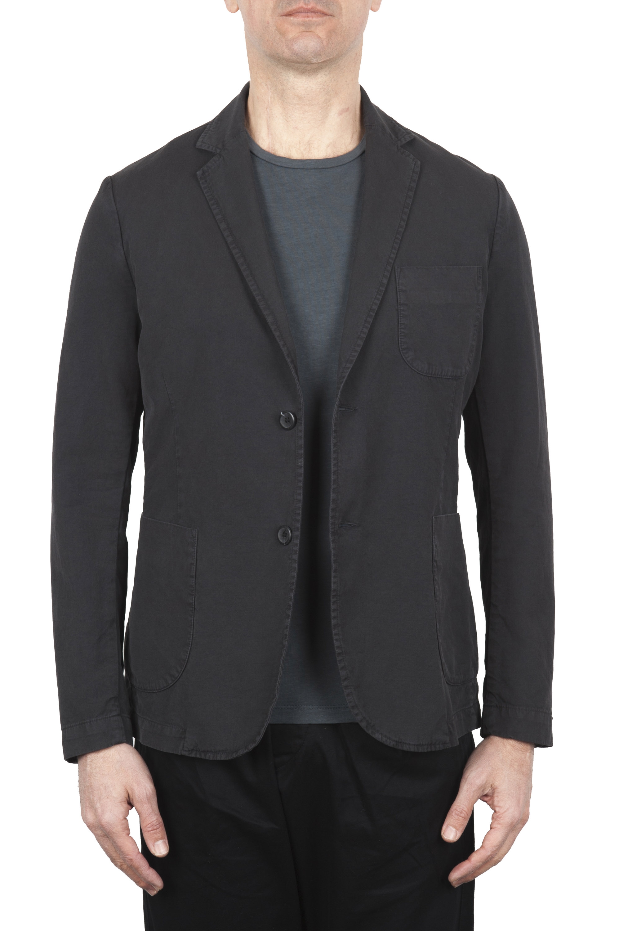 SBU 01730 Dark grey cotton sport jacket unconstructed and unlined 01