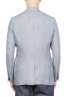 SBU 01736 Single breasted dark grey linen blended blazer 04