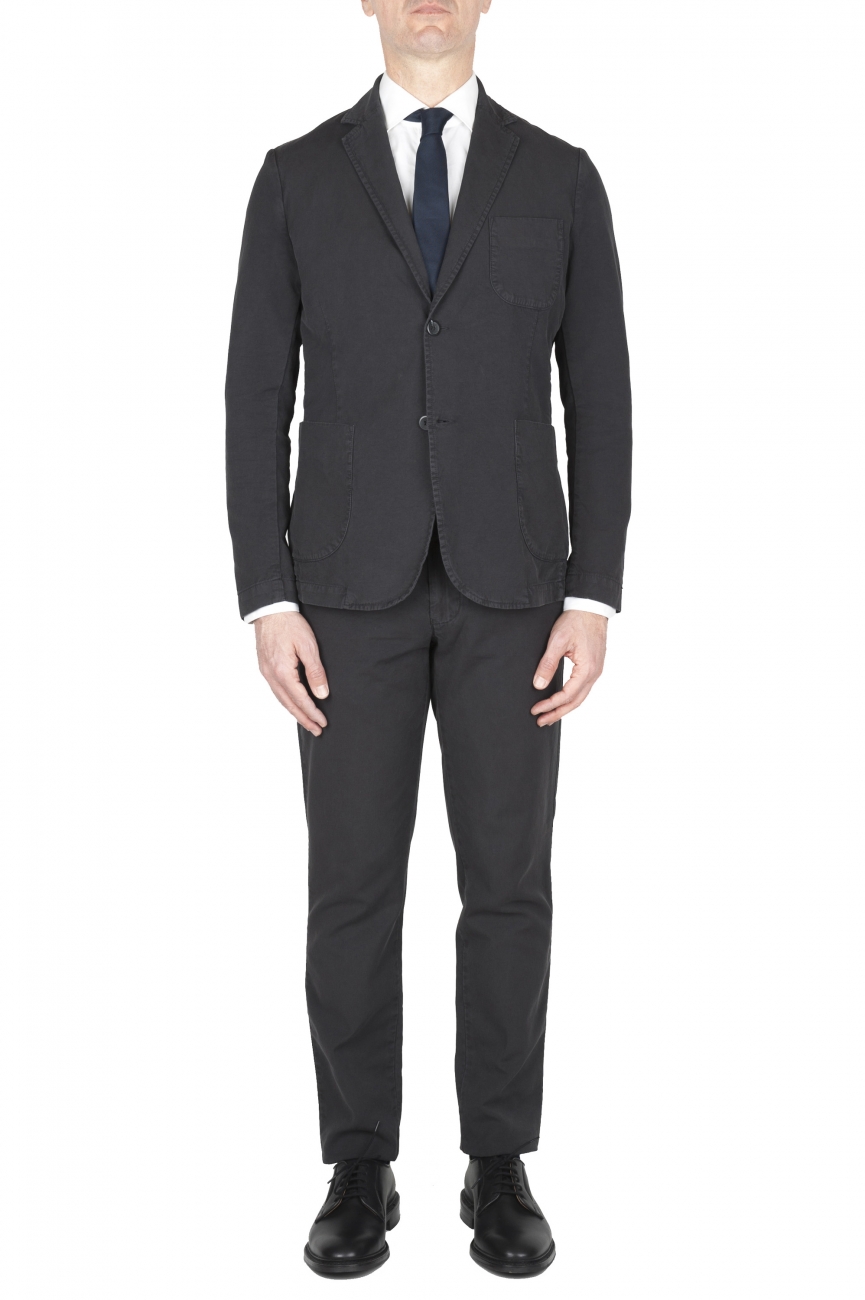 SBU 01741 Anthracite cotton sport suit blazer and trouser 01