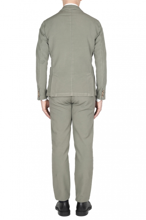 SBU 01745 Green cotton sport suit blazer and trouser 01