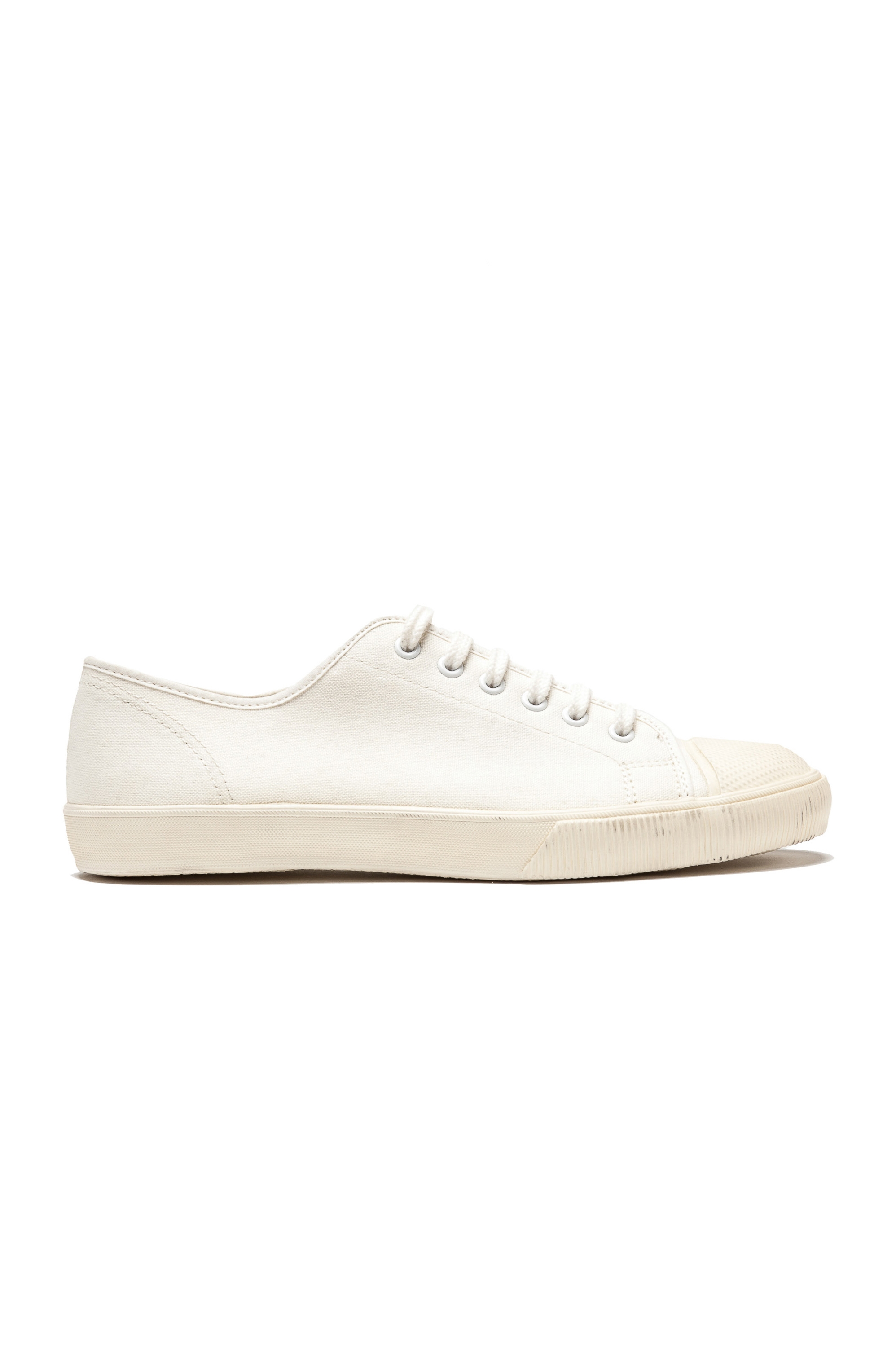 SBU 01531 Classic lace up sneakers in in white cotton canvas 01