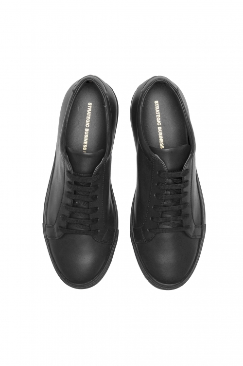 SBU 01527 Sneakers stringate classiche di pelle nere 01