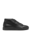 SBU 01524 Mid top lace up sneakers in black calfskin leather 01