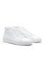 SBU 01523 Mid top lace up sneakers in white calfskin leather 02