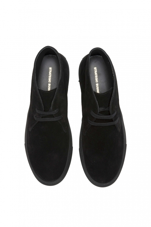SBU 01520 Chukka boots in black suede calfskin leather 01