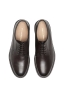 SBU 01503 Brown lace-up plain calfskin derbies with leather sole 04