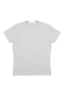 SBU 01747 T-shirt girocollo classica a maniche corte in cotone grigio melange 06