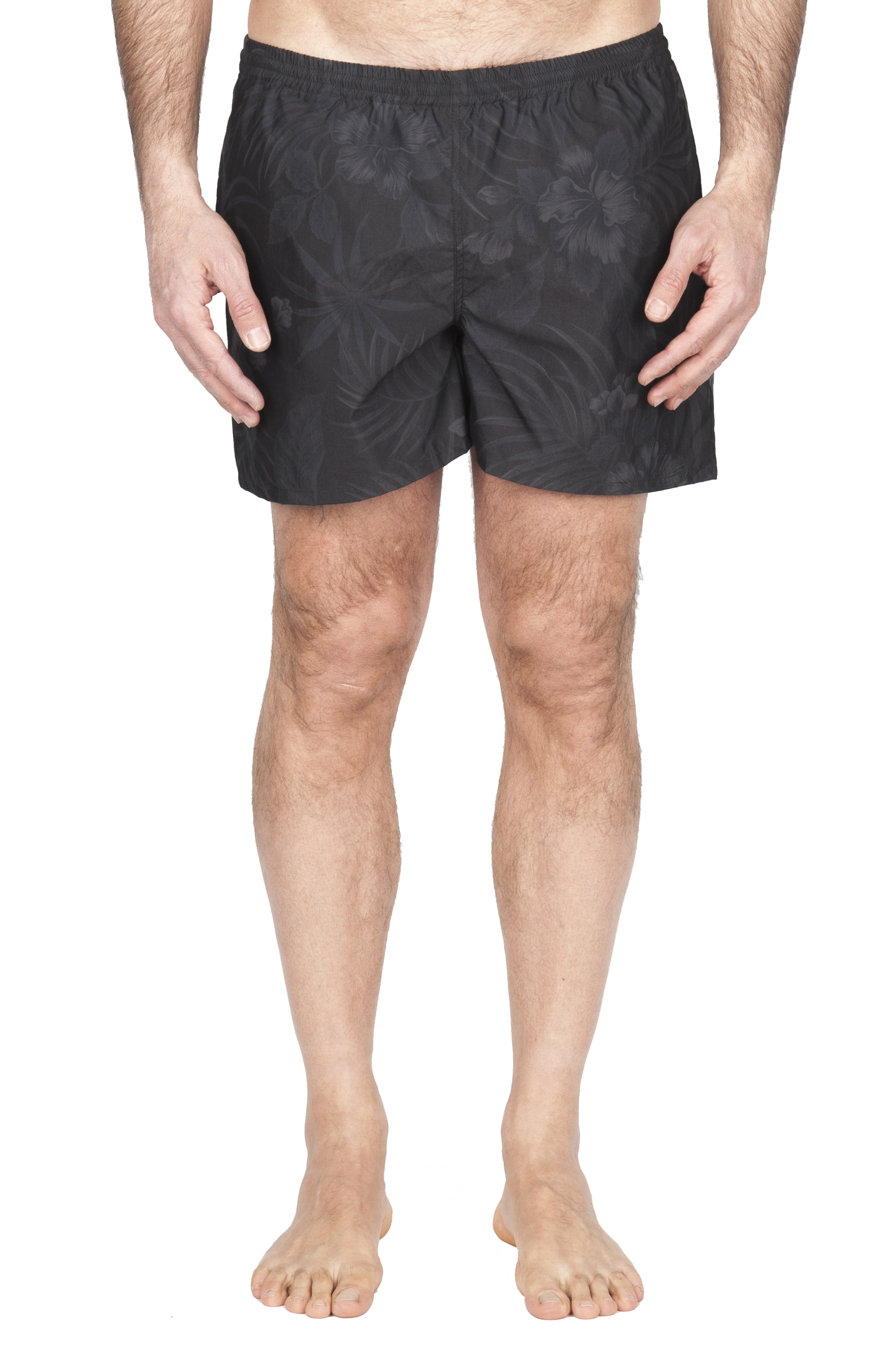 SBU 01762 Tactical swimsuit trunks in black floral print ultra-lightweight nylon 01