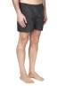 SBU 01762 Costume pantaloncino classico in nylon ultra leggero stampa floreale nero 02
