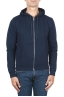 SBU 01765 Blue cotton jersey hooded sweatshirt 01