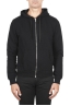 SBU 01766 Black cotton jersey hooded sweatshirt 01