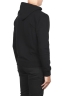 SBU 01766 Black cotton jersey hooded sweatshirt 03