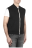 SBU 01768 Black cotton jersey sweatshirt vest 02