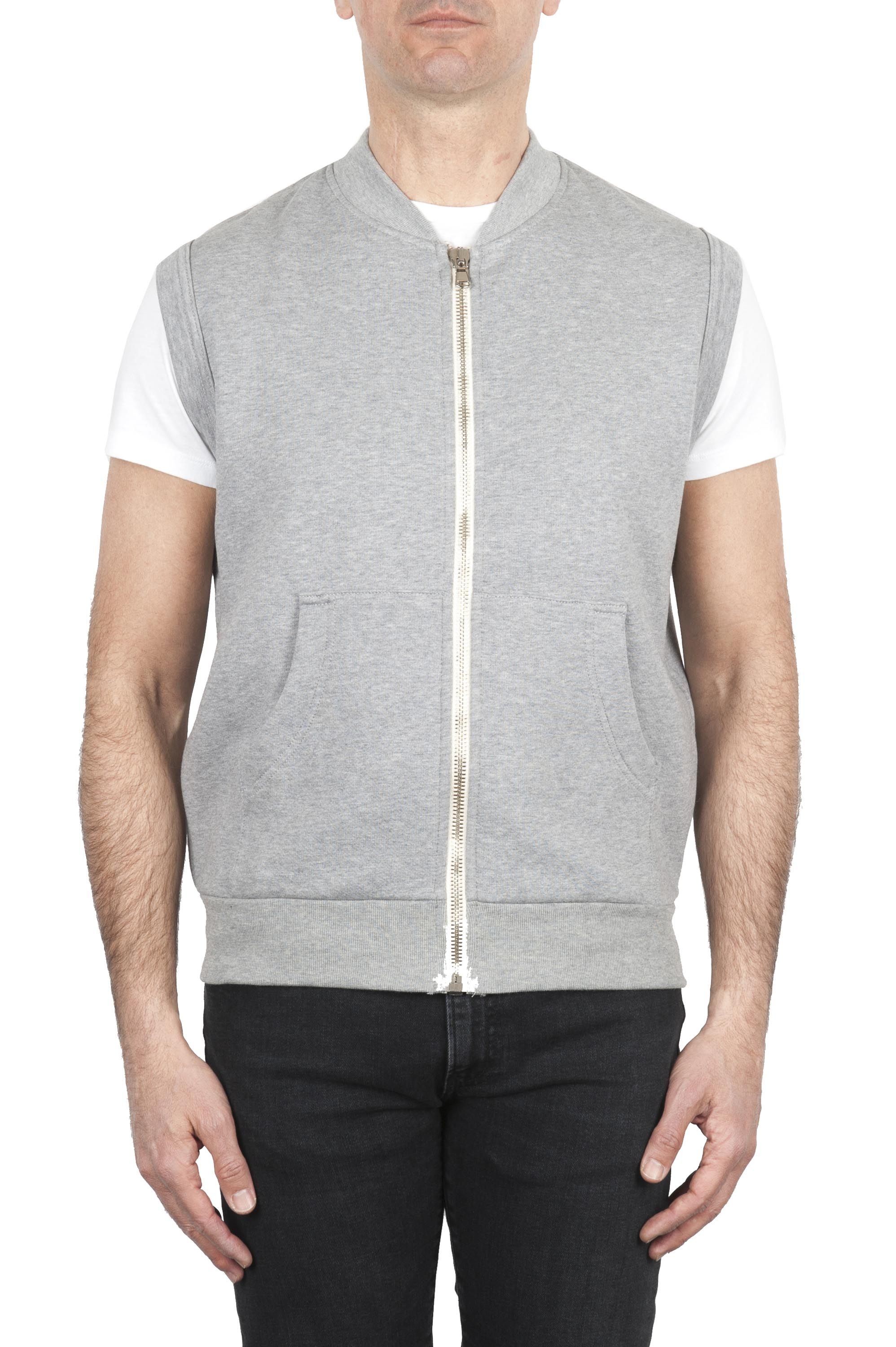 SBU 01769 Sweat-shirt en jersey de coton gris clair 01