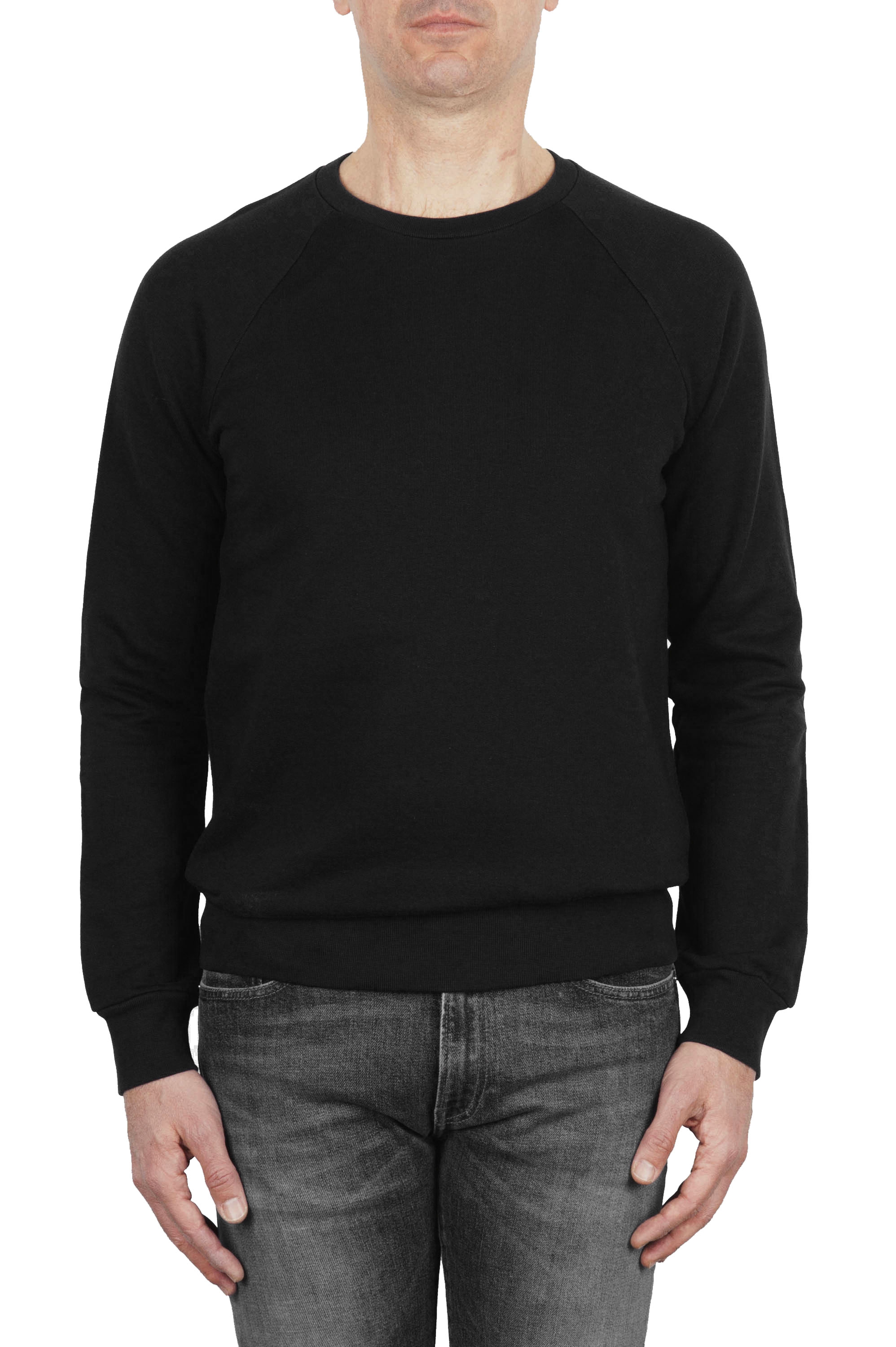 SBU 01772 Crewneck black cotton sweatshirt 01